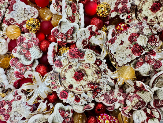 Vintage Red Rose mix