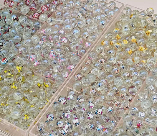 cute glass beads 10mm