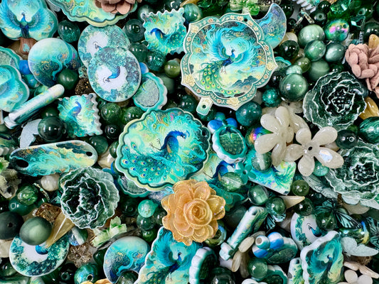 teal peacock mix