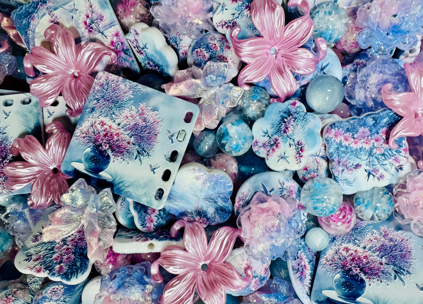 Pink blue garden mix