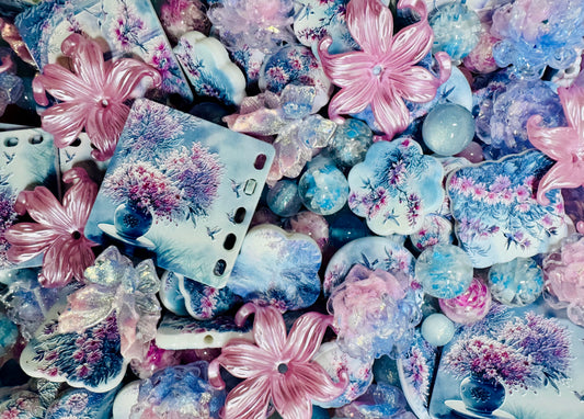 Pink blue garden mix