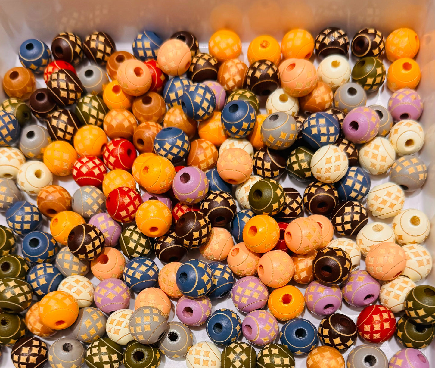 wood beads mix