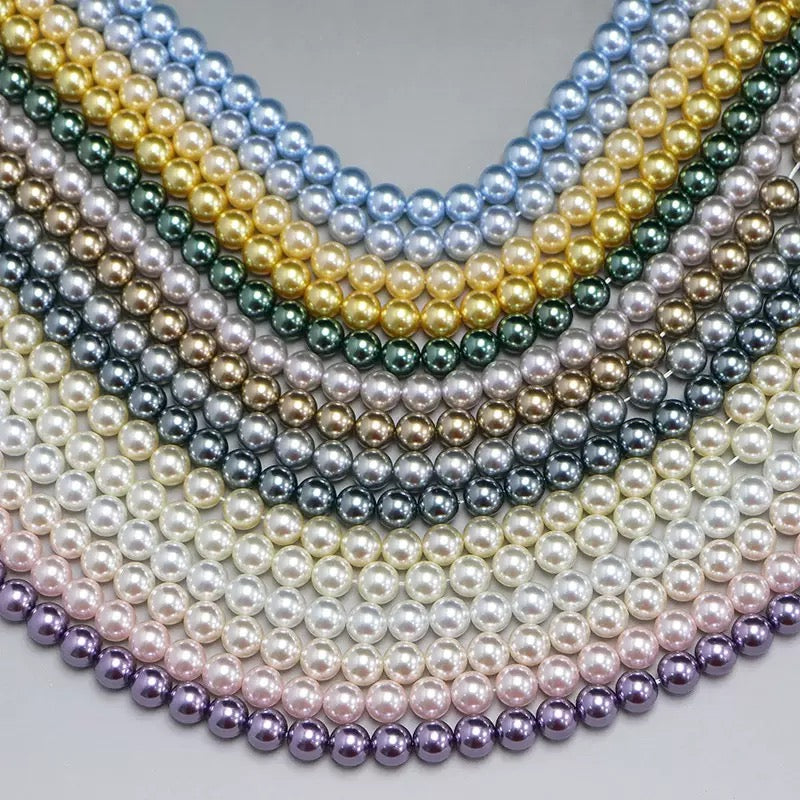 Glass pearl beads